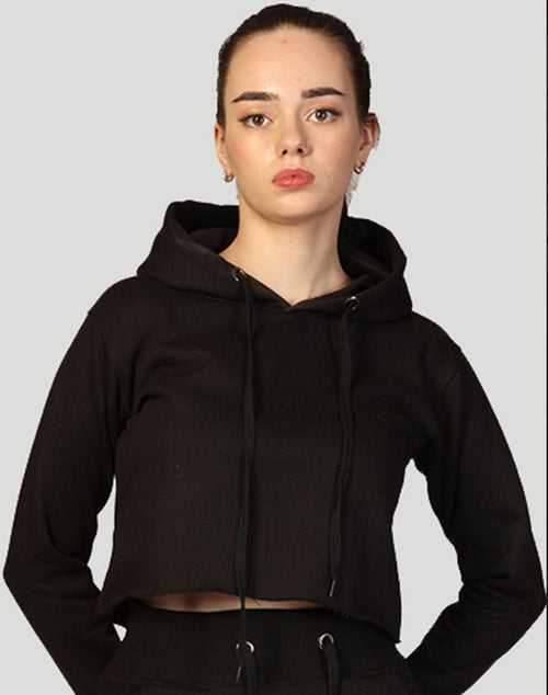Active Long Sleeves Cropped Hoodie with Joggers