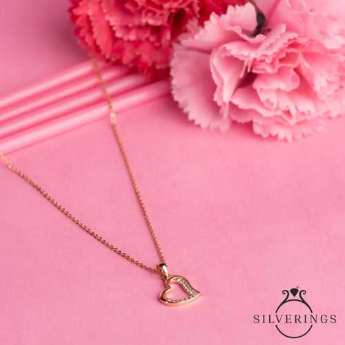 Starry Heart Zircon Necklace