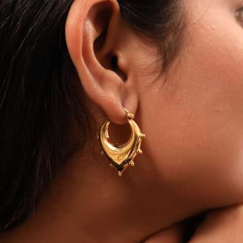 925 Silver Half Micron Plated Hoop Earring