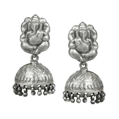 925 Sterling Silver Tribal Ganesha Earring