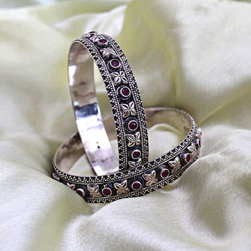 Antique Silver Kada Bangle Single