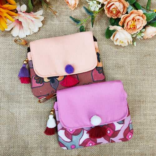 Pink-Peach Kollam Mini Wallet