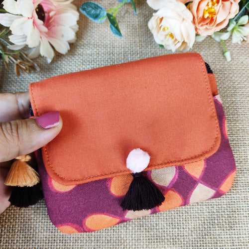 Orange Kollam mini wallet