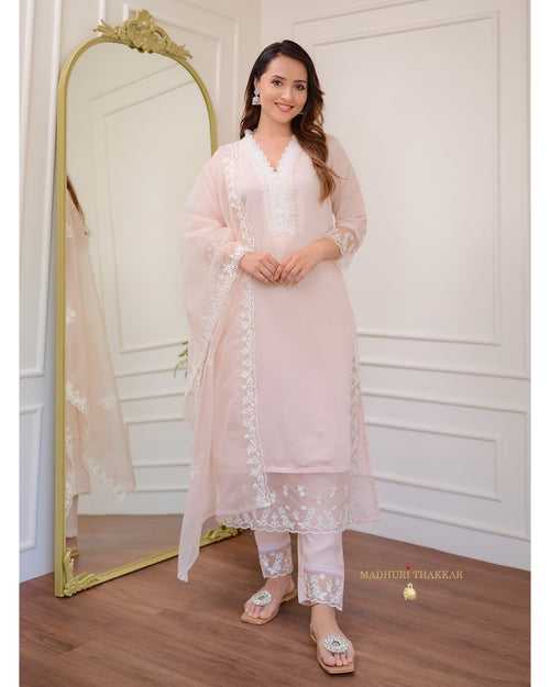 Blush Pink Pakistani Lace Suit
