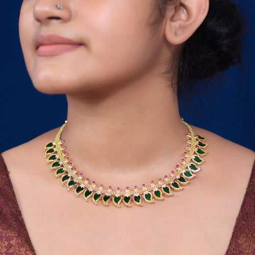 PP101147 - Gold Tone Kerala Traditonal Mango Necklace