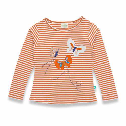 Baby Girls Striped & Graphic Printed T Shirt