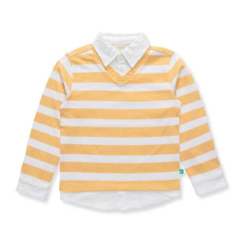 Baby Boys Striped Full Sleeve Polo T Shirt