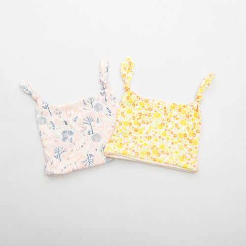 Cotton Print AOP Baby Caps Pack Of 2
