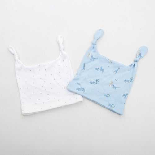 Cotton Printed AOP Baby Caps Pack Of 2