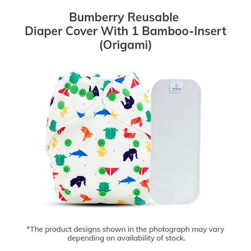 Bumberry Diaper Cover (Origami) + 1 bamboo insert