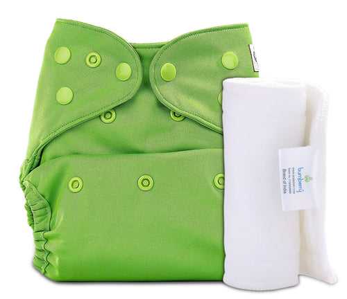 Bumberry Diaper Cover (Deep Green) + 1 Wet free Insert