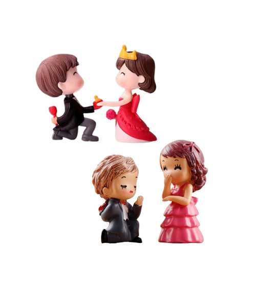 Wedding Couple Miniature Set of 2