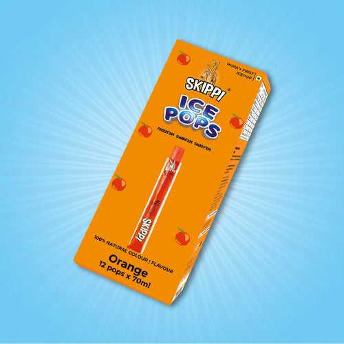 Skippi Orange Flavor Ice Pop, Case of 10 units