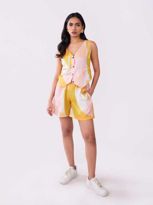 Sunshine Abstract printed Co ord Set