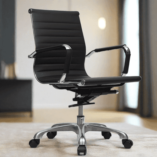 Boardroom Series B1 Stripes Luxury Medium Back Chair