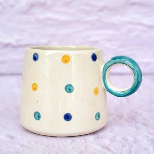 Bright Playful Polka Dot Mug Large -450ml