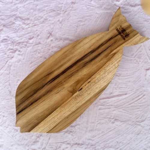 Fish-Shaped Teak Wood Platter