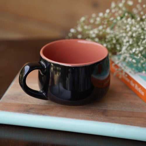 Ceramic  Glossy Black mug 250ml