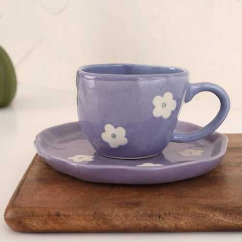 Lavender Daisy Cup & Saucer