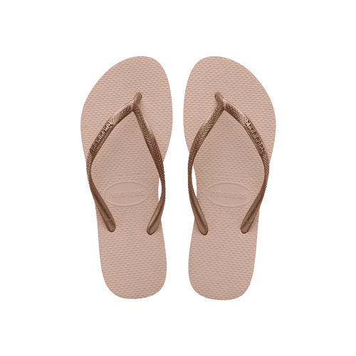 Slim Logo Metallic Flip Flops