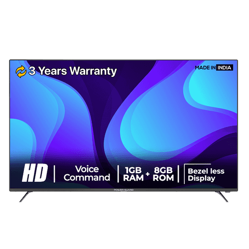 LED TV:- Power Guard 80 cm (32 Inches) Frameless PG 32 FSVC(Black) | With Voice Command Remote