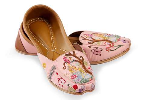 Alice Pink Embroidered Women's Loafers