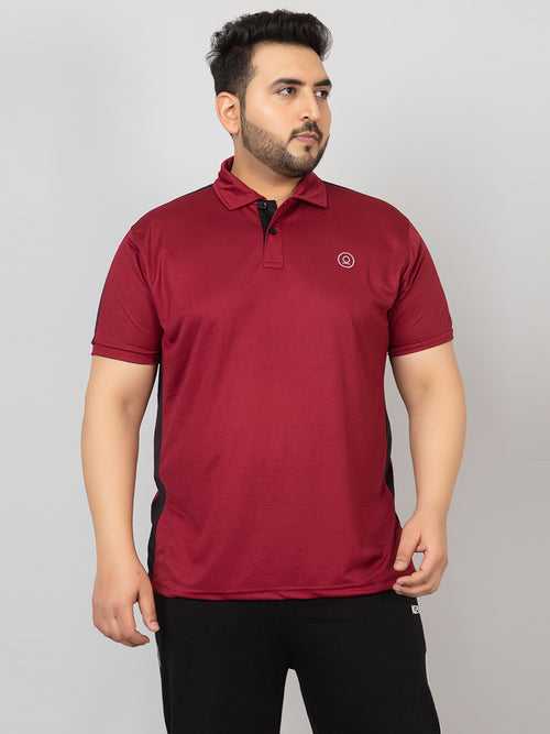 Men's Plus Size Regular Fit Half Sleeves Sports Polo T-Shirt