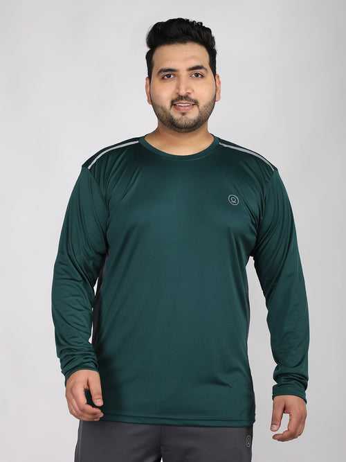 Men's Plus Size Full Sleeves Regular Dry Fit Sports T-Shirt