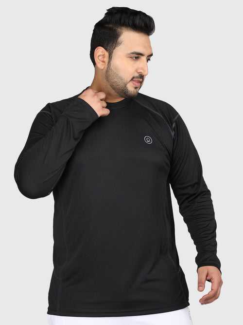 Men's Plus Size Full Sleeves Regular Dry Fit Sports T-Shirt