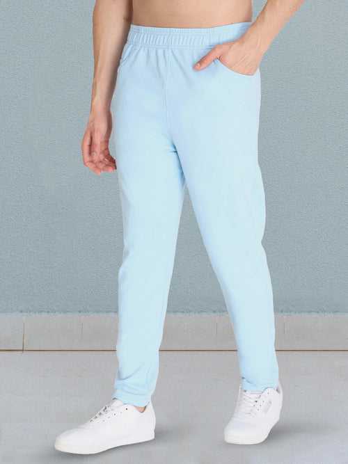Men Blue Trackpant Lower with Pocket