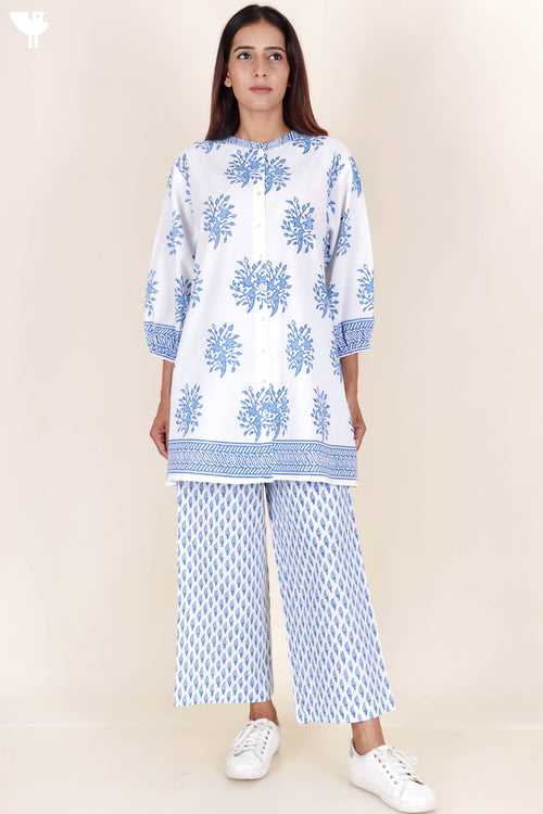 Cotton Co-Ord Set In Block Print