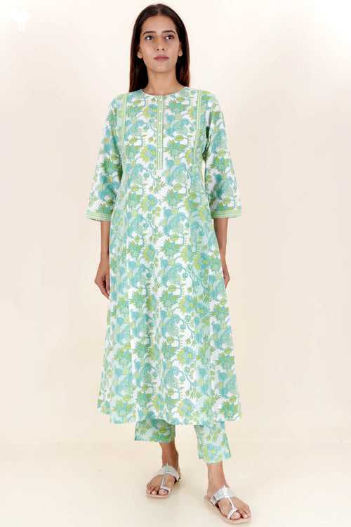 Cambric Cotton Dress In Floral Print