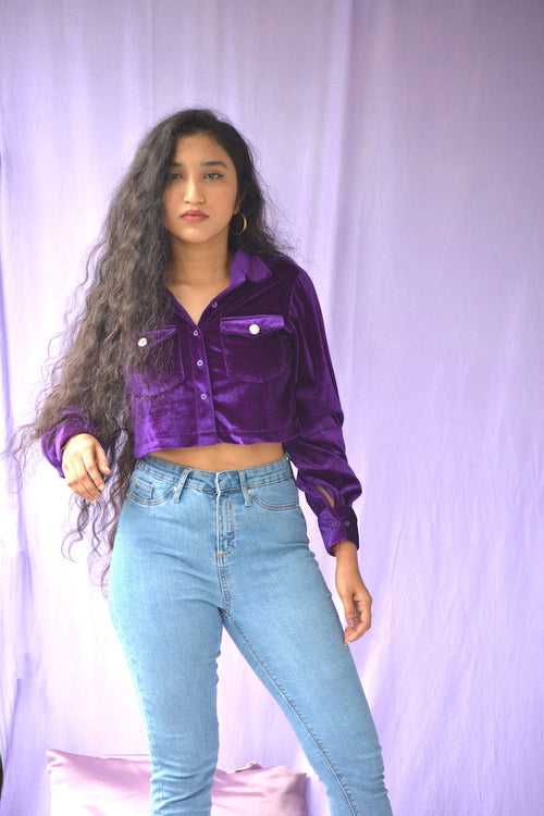 Violet Velvet Crop