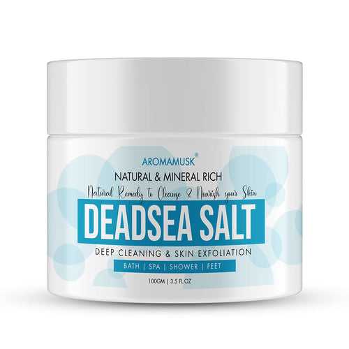 Natural and Mineral Rich Dead Sea Salt For Deep Cleaning & Skin Exfoliation, 100Gm