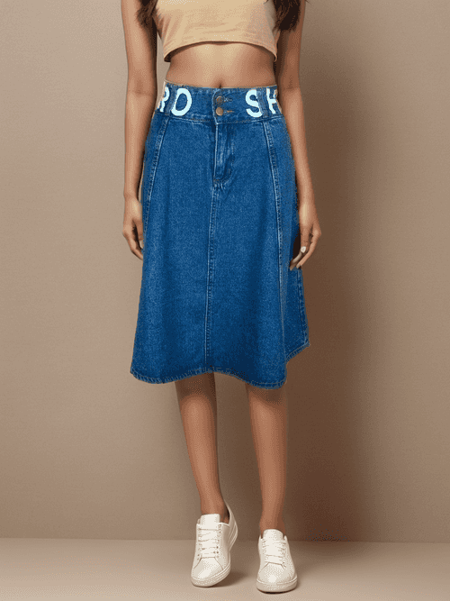 Long Denim Skirt 5001