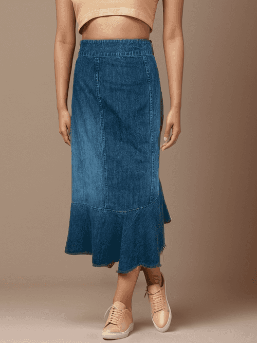 Long Denim Skirt 5011