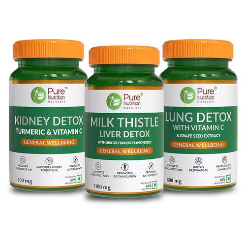 Complete Detox Combo - Kidney + Milk Thistle (Liver detox) + Lung Detox