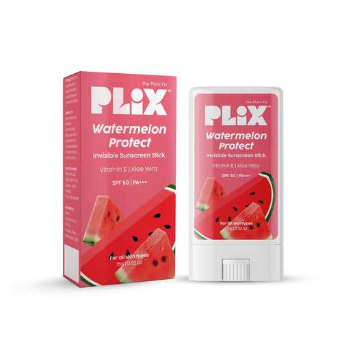 PLIX Watermelon Invisible Sunscreen Stick With SPF 50 PA +++ 15g