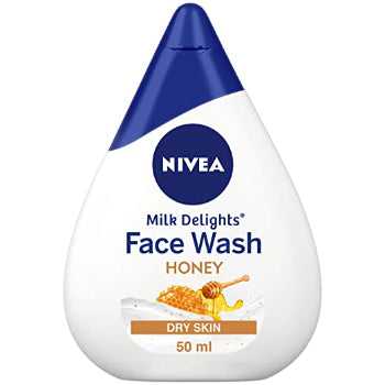 Nivea Women Face Wash for Sensitive Skin, Milk Delights Honey, 50 ml