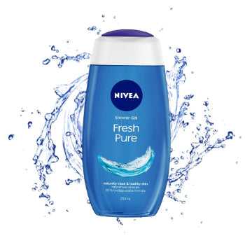 NIVEA Women Shower Gel, Fresh Pure Body Wash, 250ml
