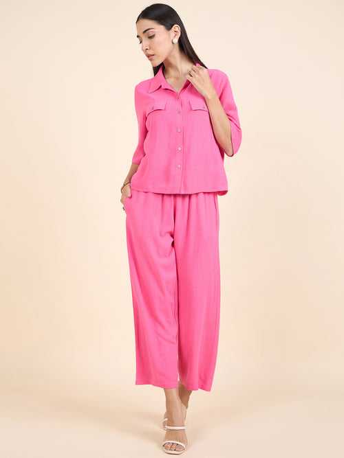 Gipsy Stylish Women co-ord set Summer Collection Fushia