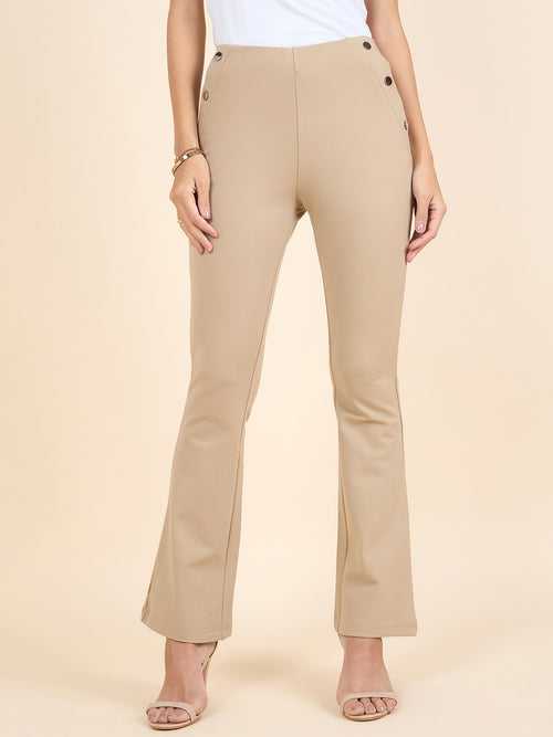 Gipsy Bottom Wear Ladies Pant Beige