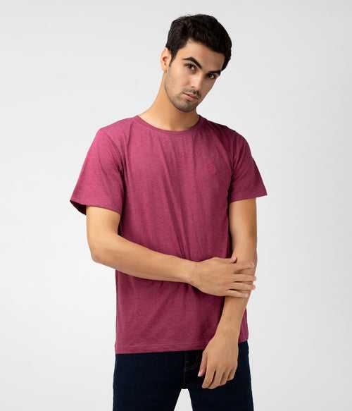 Wine Solid Mens T-Shirt