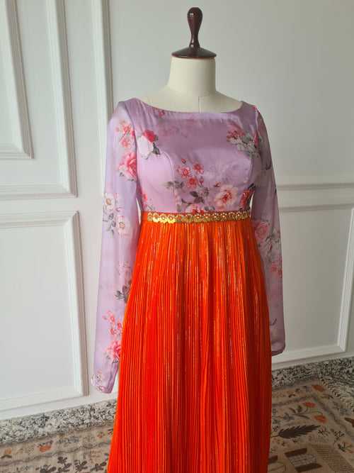 Orange & Lavender Dress