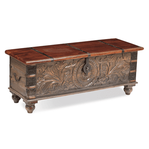 Cooper Carved Storage Trunk