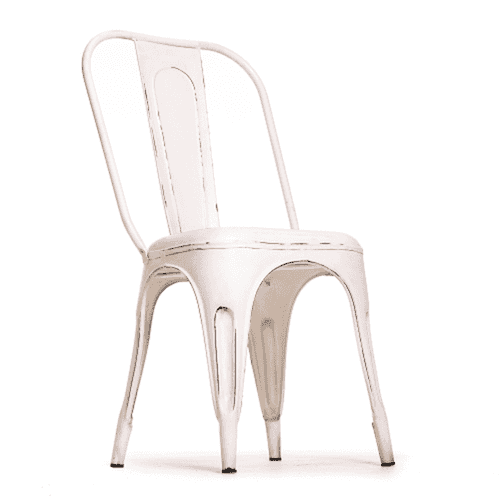 Francais Metal Cafe Chair - Vintage Off White | Set Of 2
