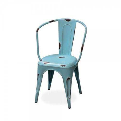 Francais Metal Arm Chair - Vintage Blue  | Set Of 2