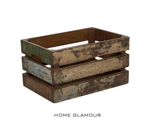 Reclaimed Wooden Storage Crate Box