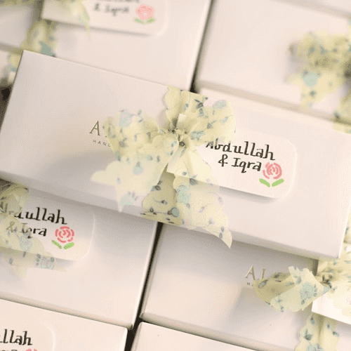 Customised Almond Rocks Boxes - Wedding Invite