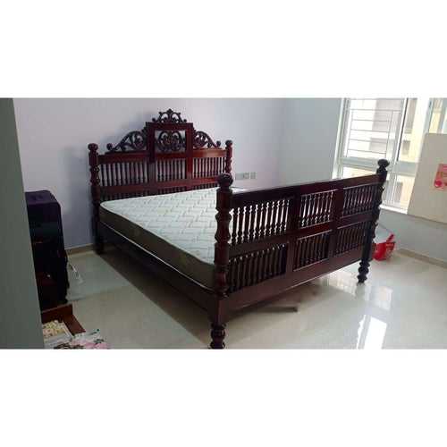 Vintage South Indian Teak Wood Bed